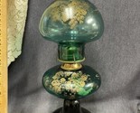 Beautiful Rare Art Nouveau Emerald Green Oil Lamp Riverside Glass Co.? - $593.01
