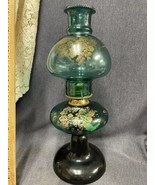 Beautiful Rare Art Nouveau Emerald Green Oil Lamp Riverside Glass Co.? - £466.33 GBP