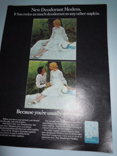 Vintage New Deodorant Modess Print Magazine Advertisement 1971  - $4.99
