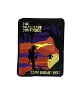 Vtg 1992 BSA Boy Scout Patch Camp Durant The Challenge Continues 3.75&quot; x... - $6.53 CAD