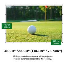118in X 78in Caiton Golf Ball Simulator Impact Display Projection Screen... - $185.22