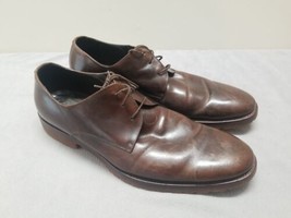 Johnston And Murphy Brown Leather Italian Dress Shoes Size 13 (A6) - £27.29 GBP