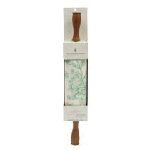 Pioneer Woman Agatha Ceramic Rolling Pin with Olivewood Handles Green Wh... - $46.97