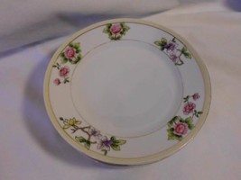 5pc lot Vintage Hand Painted NIPPON china Floral pattern Side Bread Sala... - £14.13 GBP