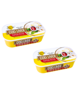 2 PACK - COD LIVER in JUICE &amp; Oil 121g FAMILY TREE OMEGA Iceland Печень ... - £12.35 GBP