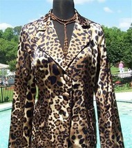 Cache CONGO Animal Print Coat Jacket Top Lined $278 NWT S/M/L - £99.87 GBP