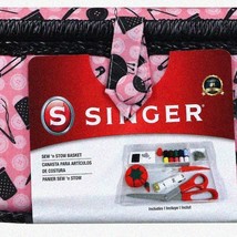 Stitch &amp; Style Pink-Black Sewing Basket Kit - $119.74