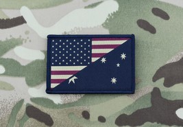 Subdued US/Australia Stars &amp; Stripes/Australia Flag Morale Patch ADF SOT... - $8.95
