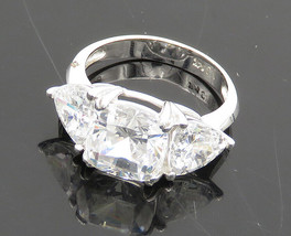 14K GOLD - Vintage Sparkling Cubic Zirconia Smooth Band Ring Sz 6 - GR057 - £296.40 GBP