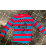 Boy&#39;s Old Navy Red/Blue Striped Medium 8 Long Sleeve*Pre Owned* ddd1 - £7.56 GBP