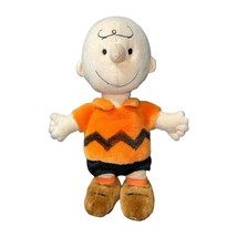 Peanuts Charlie Brown Plush Stuffed Doll Kohls Cares Orange Shirt 13&quot; - £6.28 GBP