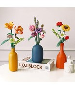 3D Flower Bouquet Building Blocks Flower Plant Home Decoration Potted Br... - £10.31 GBP+