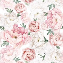 The Unigoos Watercolor Floral Wallpaper Peel And Stick Self-Adhesive Removable - £25.53 GBP