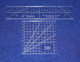 2 Piece Ruler Set.  3 Square &amp; 6 Inches Long  -Acrylic 1/8 Inch Thick - £16.23 GBP