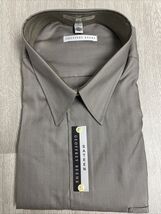 Geoffrey Beene Men’s Dress Shirt 18.5 35/36 Tall Fit Sateen Aluminum NWT... - $9.89
