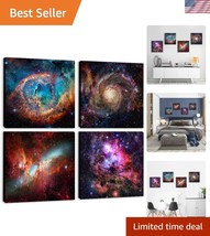 Magical Space-Themed Canvas Prints for Boys, 12x12 Nebula Art Panels, 4 ... - €38,83 EUR