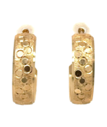 14k Yellow Gold Etched Hoop Earrings 4.3g - $6,715.60 CAD