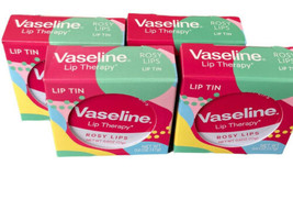 Vaseline Lip Therapy Tins Rosy Lips  0.6 Ounce each  (Pack of 4) FREE SH... - $17.81