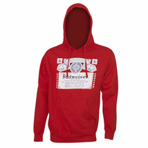 Budweiser Classic Label Hoodie Sweatshirt Red - $61.98