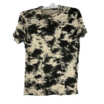 Rue21 Mens Small Tie Dye T Shirt Black Beige Straight Hem - $14.00