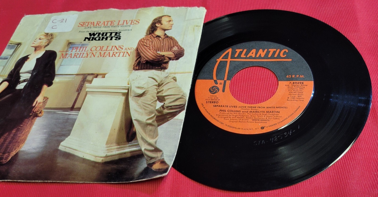Phil Collins & Marilyn Martin - Separate Lives  - Atlantic - 45RPM Record Item image 2