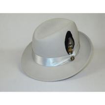 Men Bruno Capelo Hat Australian Wool Crushable Center Dent Florence FL523 Silver image 3