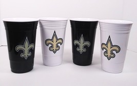 NFL New Orleans Saints Solo Type Tailgate Insulated Cups Set of 4 18oz Cups  - £14.18 GBP