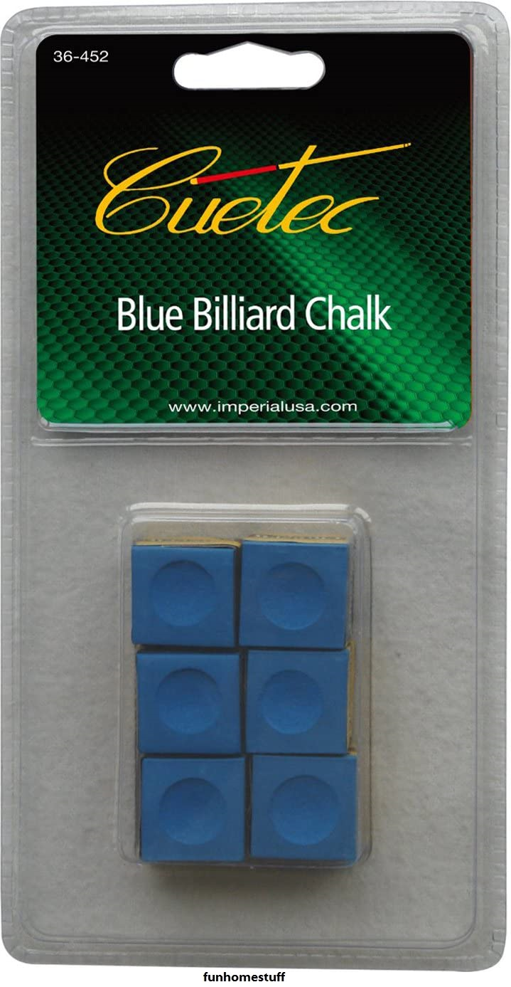 Primary image for 6 pc BLUE POOL CUE TIP BILLIARD CHALK for Billiards, Pool, Carom, Snooker Games
