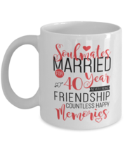 Soulmates Married for 40 Year Happy Memories Wedding Anniversary Mug  - £12.02 GBP