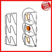 2 Pack Pot Lid Holder with U-Slot Design - Wall Mount, No Drill Installa... - $36.85