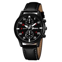 Mens Geneva Fashion Sport Leather Strap Watch Quartz - £15.95 GBP