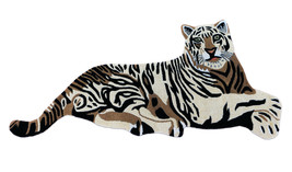 Rug USA Tiger Skin Shape 2&#39;3&quot;x5&#39;9&quot; Handmade Tufted 100% wool Area Rugs &amp; Carpet - £102.08 GBP