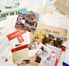 Antique Vintage Victorian Ephemera Bundle Mixed Lot Of 55 Pieces Crafts ... - $39.99