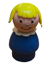Vintage Fisher Price Little People Girl Yellow Hair Blue Body - $6.92
