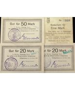 Germany Notgeld 4pc Lot - (1) 1914 Sterkrade &amp; (3) 1920 Heilingenhaus - $1,928.33 MXN