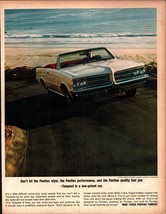 Pontiac Tempest Convertible Beach Car Ad 1964 GM Magazine Print General ... - $25.98