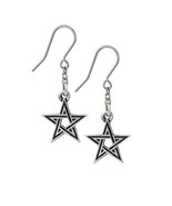 Alchemy Gothic E395  Black Star Earrings - $26.00