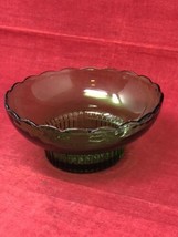 Vintage 1950s EOBrody Co M2000 green glass bowl candy dish scalloped Edg... - $18.76
