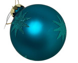 Seasons of Cannon Falls Christmas Ornament Teal Glass Star Ball  Blue 4 ... - $7.63