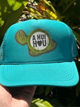A HUI HOU MAUI TRUCKER TEAL SNAP BACK HAT CAP - $24.75