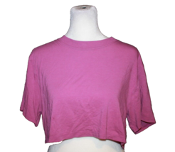 Lululemon Mauve Pink Purple Short Sleeve Pima Cotton Cropped Tee T-Shirt Size 4 - £17.70 GBP