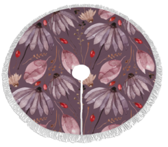 NEW! Christmas Tree Skirt: Deep Purple  - £23.52 GBP