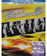 Fast &amp; Furious 6 Tin Metal Steelbook Blu Ray DVD DIGITAL HD - $1,008.92 MXN