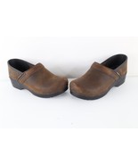 Dansko Womens EU 40 US 9.5 10 Distressed Leather Chunky Mules Clogs Shoe... - $108.52 CAD