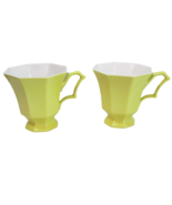 Vintage Independence Ironstone Japan Octagon Cup Lot Of 2 Daffodil Yello... - £8.58 GBP