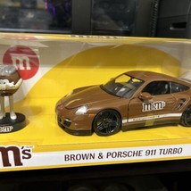 Jada Porsche 1/24 Diecast Car 911 Turbo Brown and M&amp;M Figure &quot;Hollywood Rides&quot; - £44.02 GBP