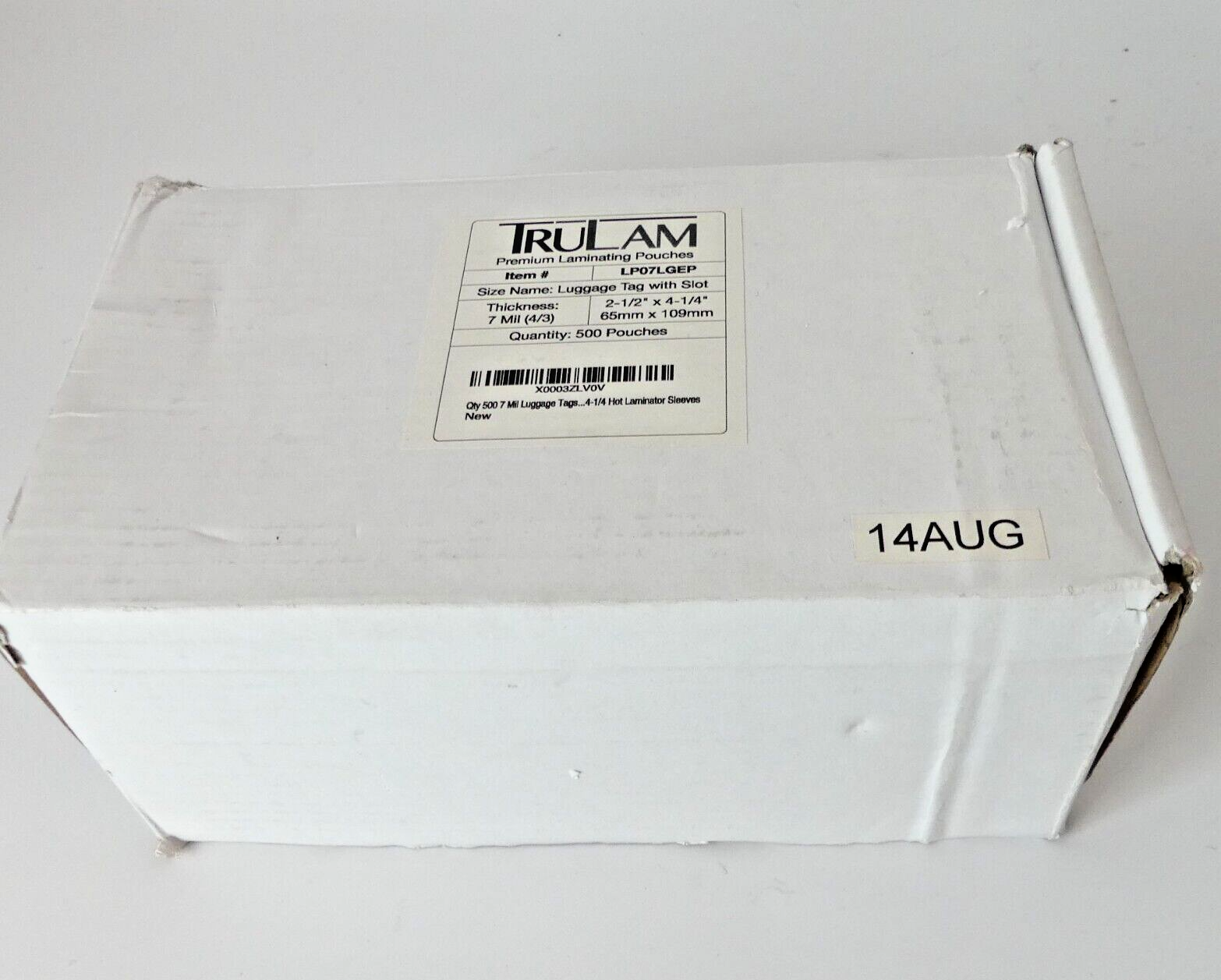 NEW, 500 Luggage Tag 7 Mil, Hot Laminating Pouche Sleeves With Slot 2.5 ... - $22.28