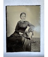 Antique CDV Tintype Photo 1860s Beautiful Woman Victorian Era Dress Marr... - £29.75 GBP