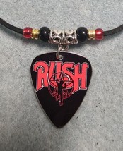 Handmade Rush Aluminum Guitar Pick Necklace - $12.36