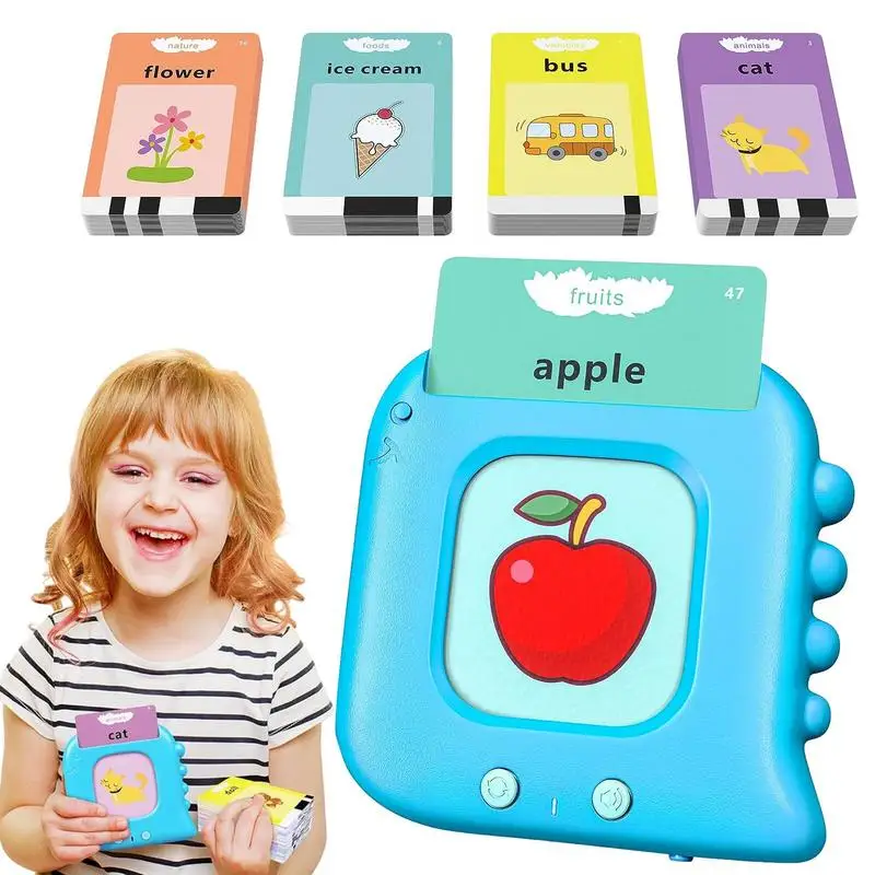 Talking Flash Cards Montessori Sensory Reading Toy Preschool Learning Language - £19.53 GBP+
